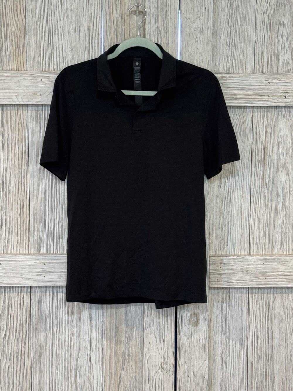 Lululemon Polo Shirt Men’s Small Black Short Sleeve Athletic Golf
